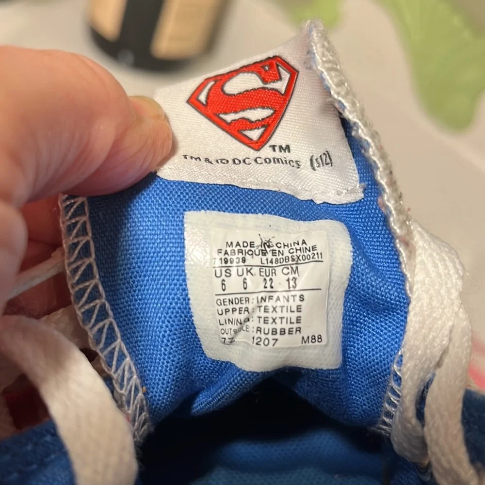 Superman Converse Sneakers Infant Size 6